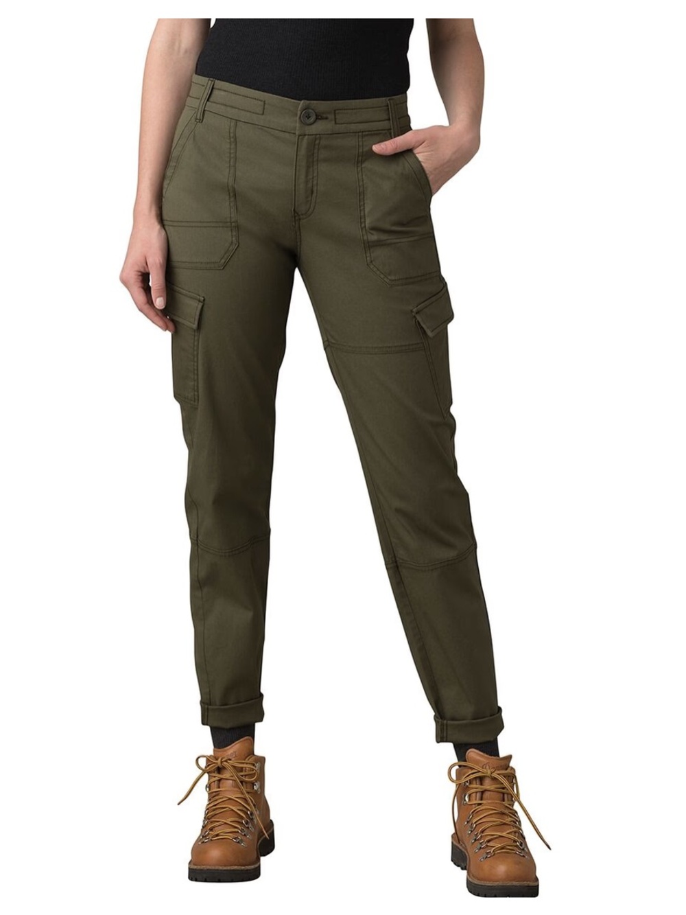 Prana Elle Green Cargo Hiking Pant‎ Size 8